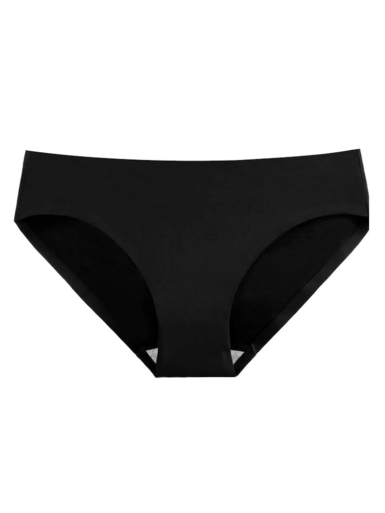 4-Pack Plus Size Ice Silk Comfy Pure Panties