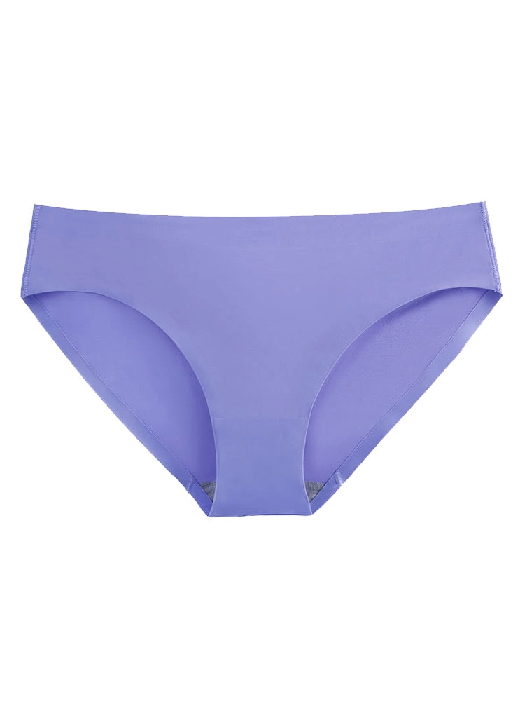 4-Pack Plus Size Ice Silk Comfy Pure Panties