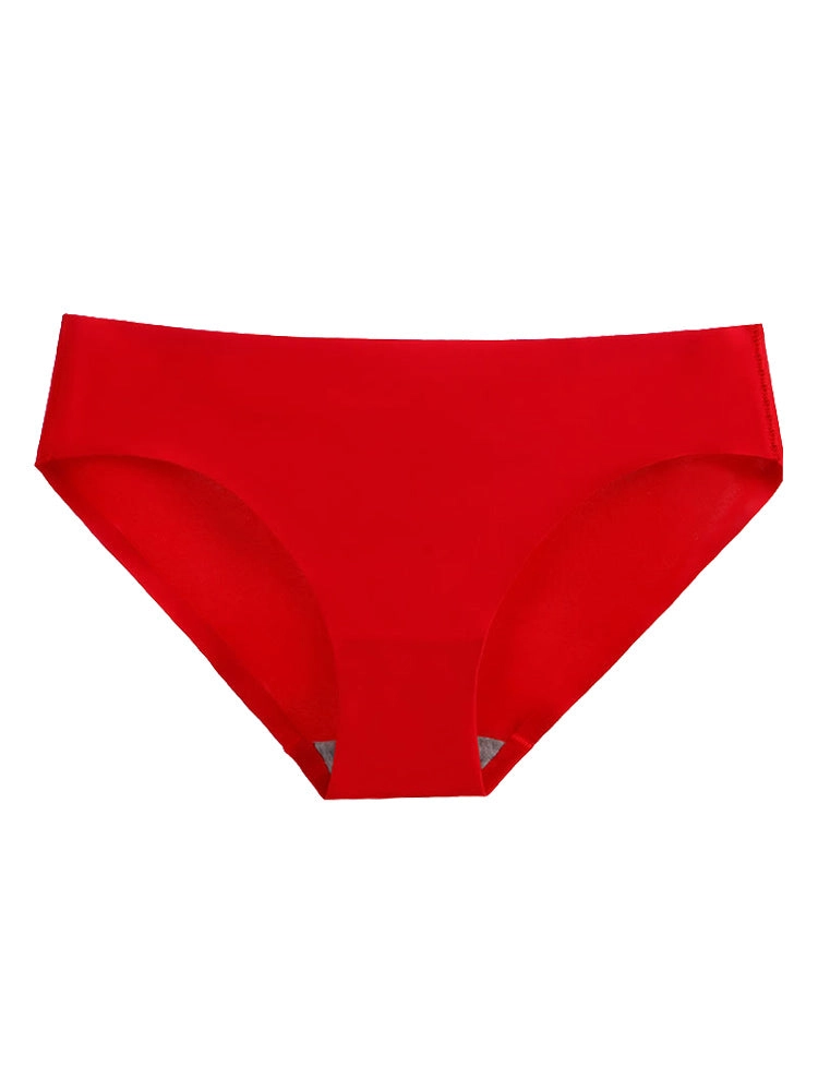 4-Pack Plus Size Ice Silk Comfy Pure Panties
