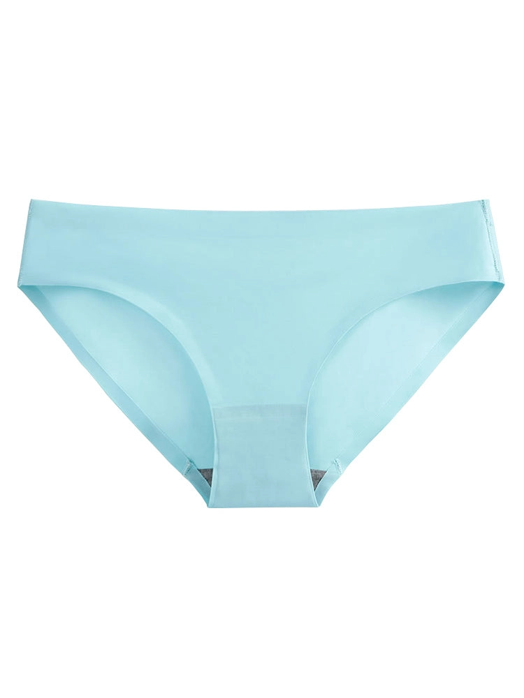 4-Pack Plus Size Ice Silk Comfy Pure Panties