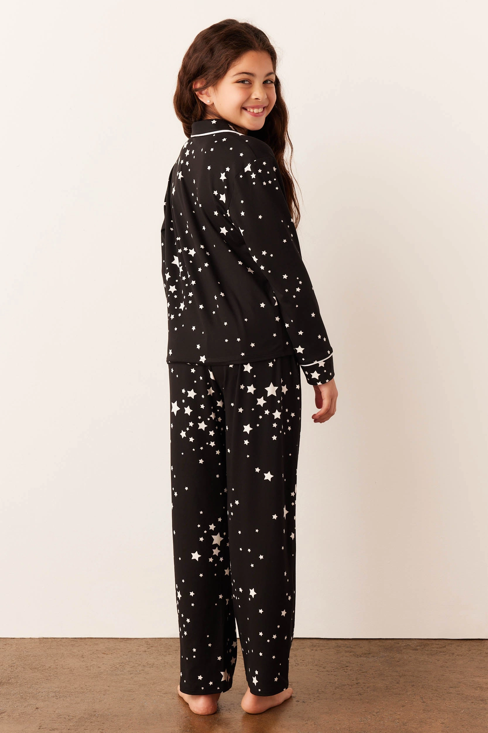 Alex Tween PJ Set | Black Stars
