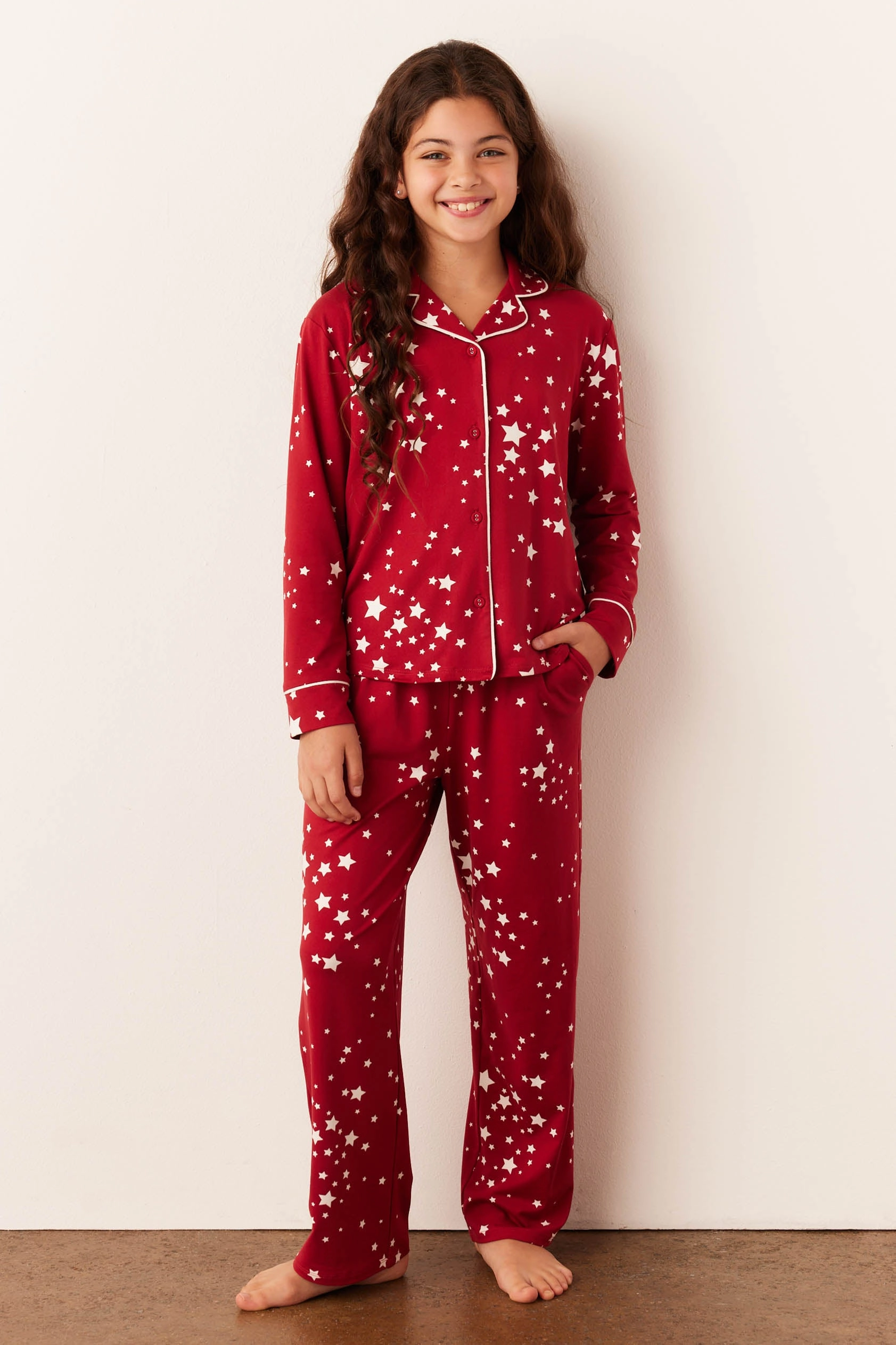 Alex Tween PJ Set | Red Stars
