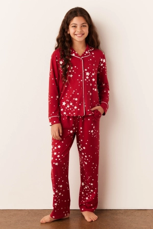 Alex Tween PJ Set | Red Stars