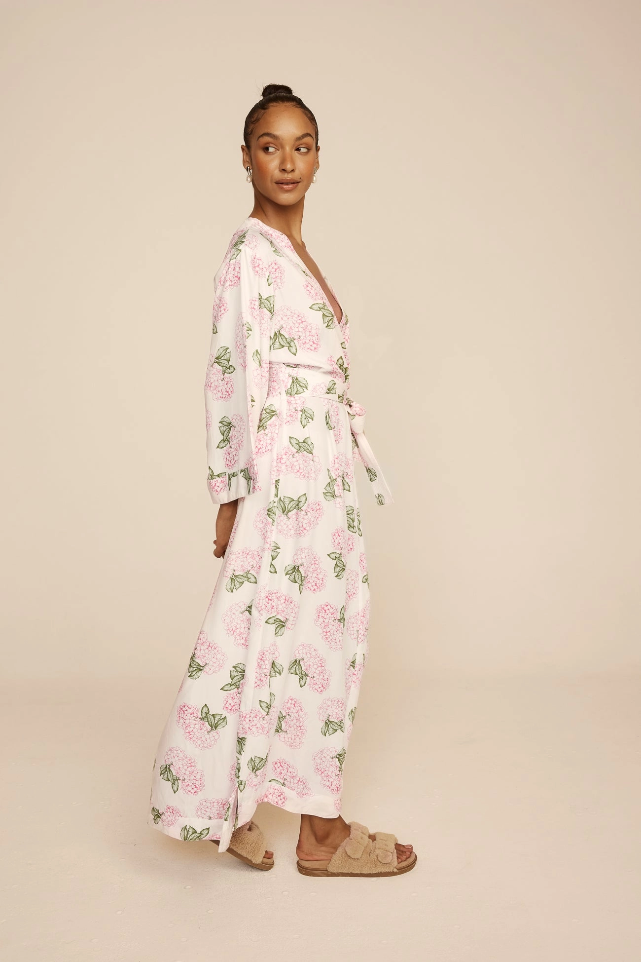 Alice Kimono Robe - Long - Hydrangea Pink