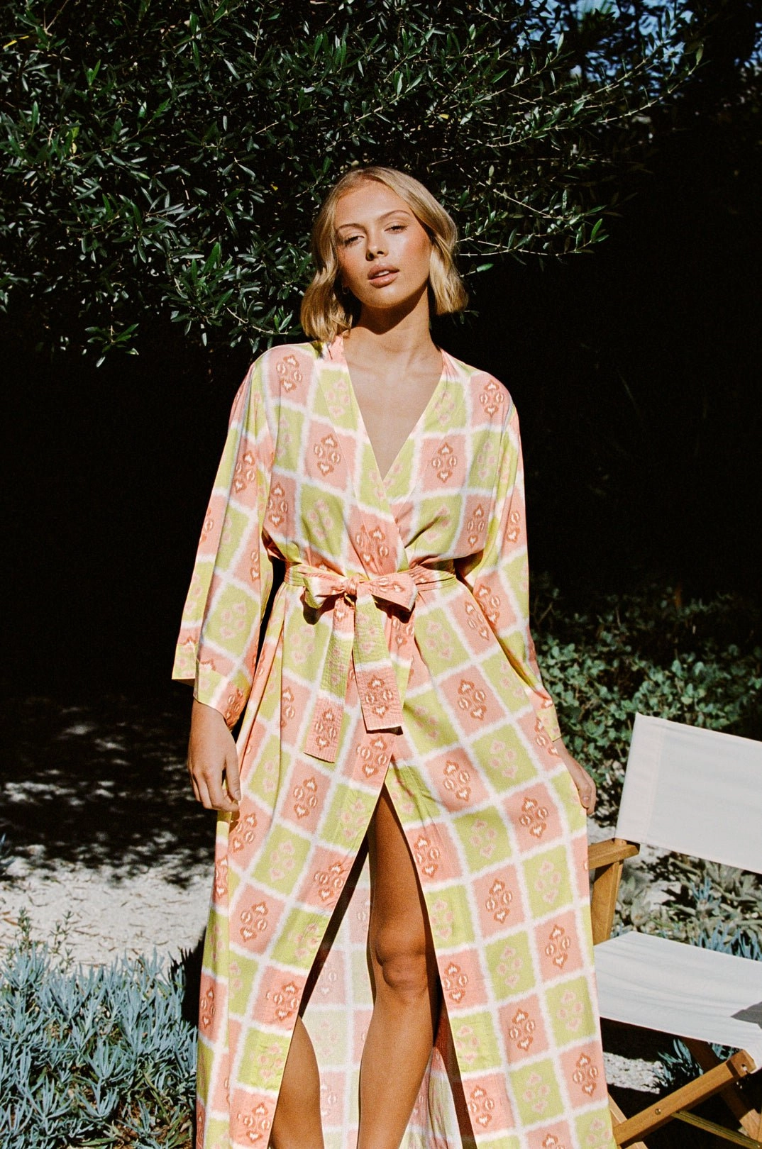 Alice Kimono Robe - Long - Ikat Gelato