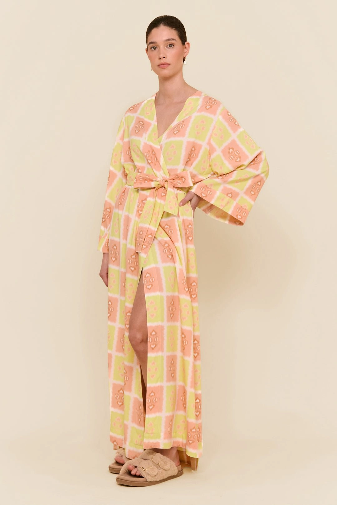Alice Kimono Robe - Long - Ikat Gelato