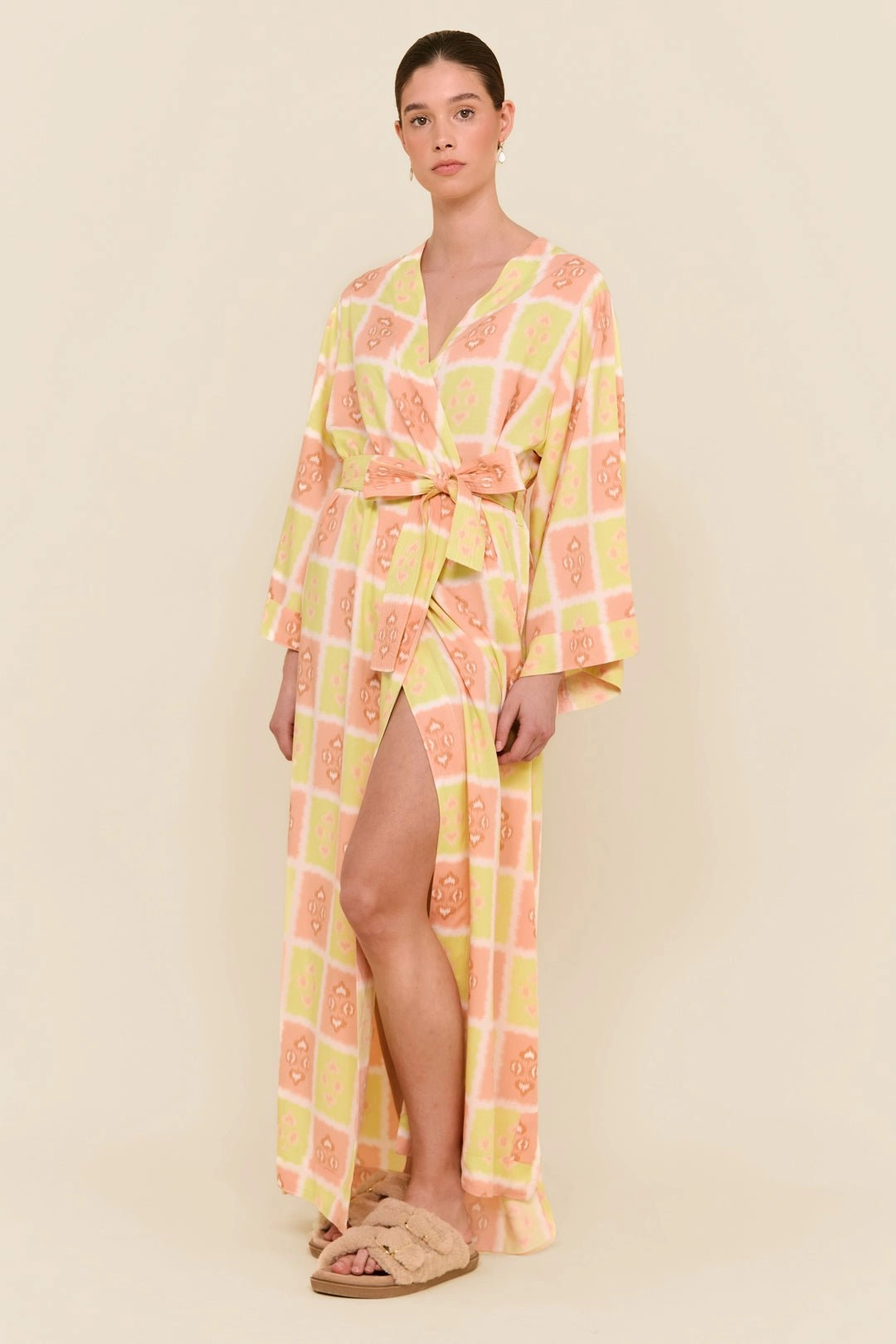 Alice Kimono Robe - Long - Ikat Gelato