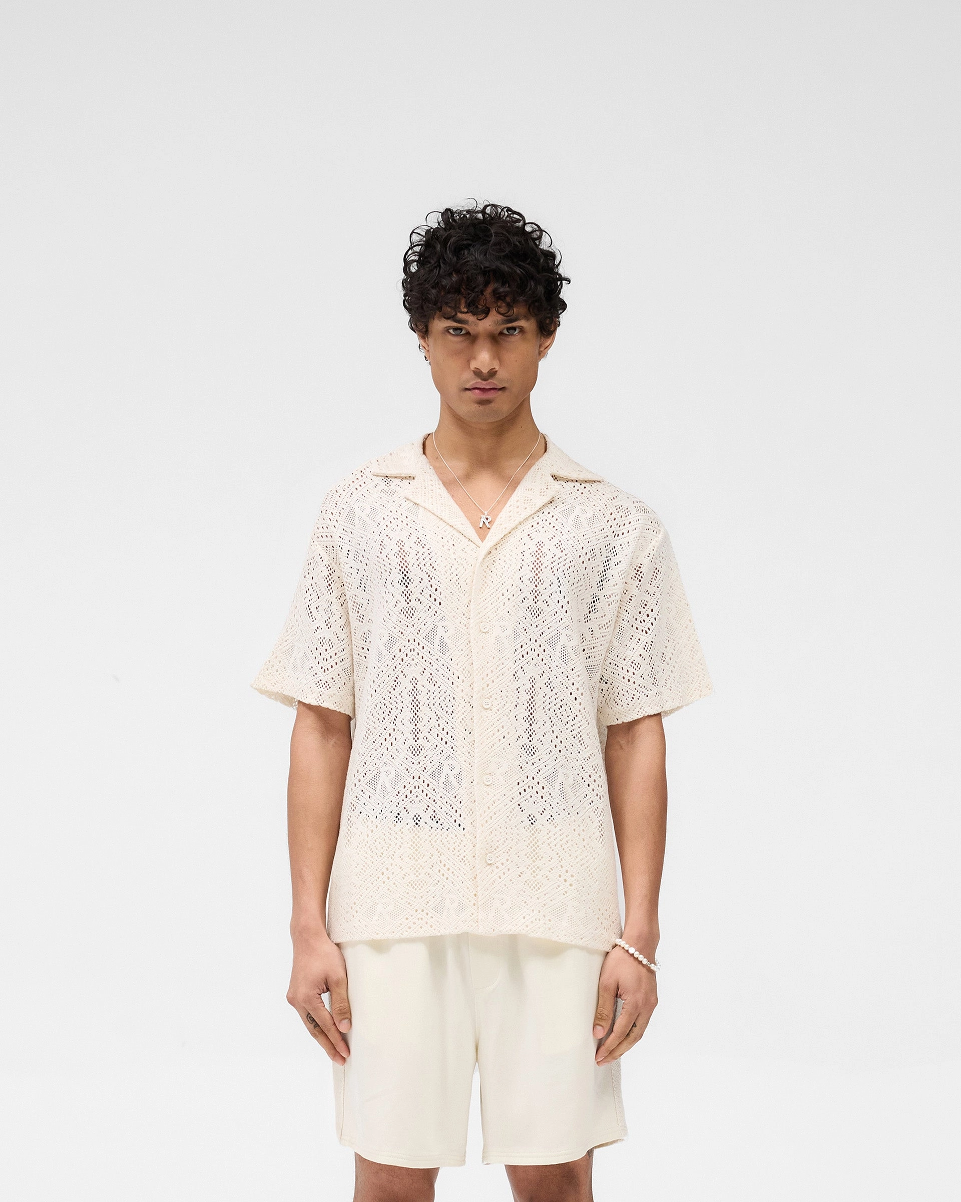 All Over Crochet Shirt - Off White