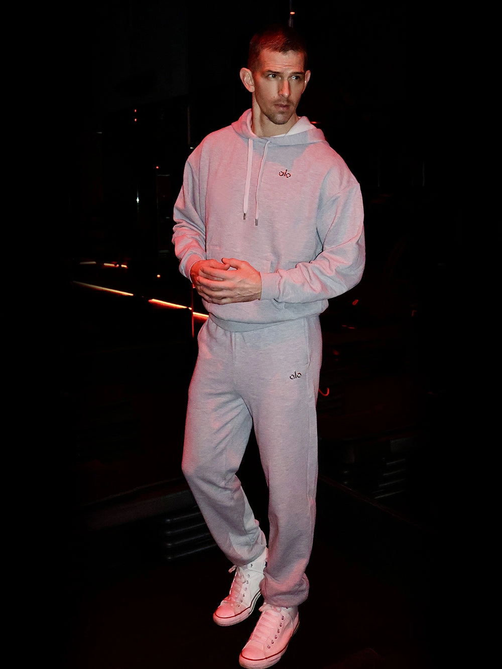 ALO HEATHER GREY ACCOLADE HOODIE