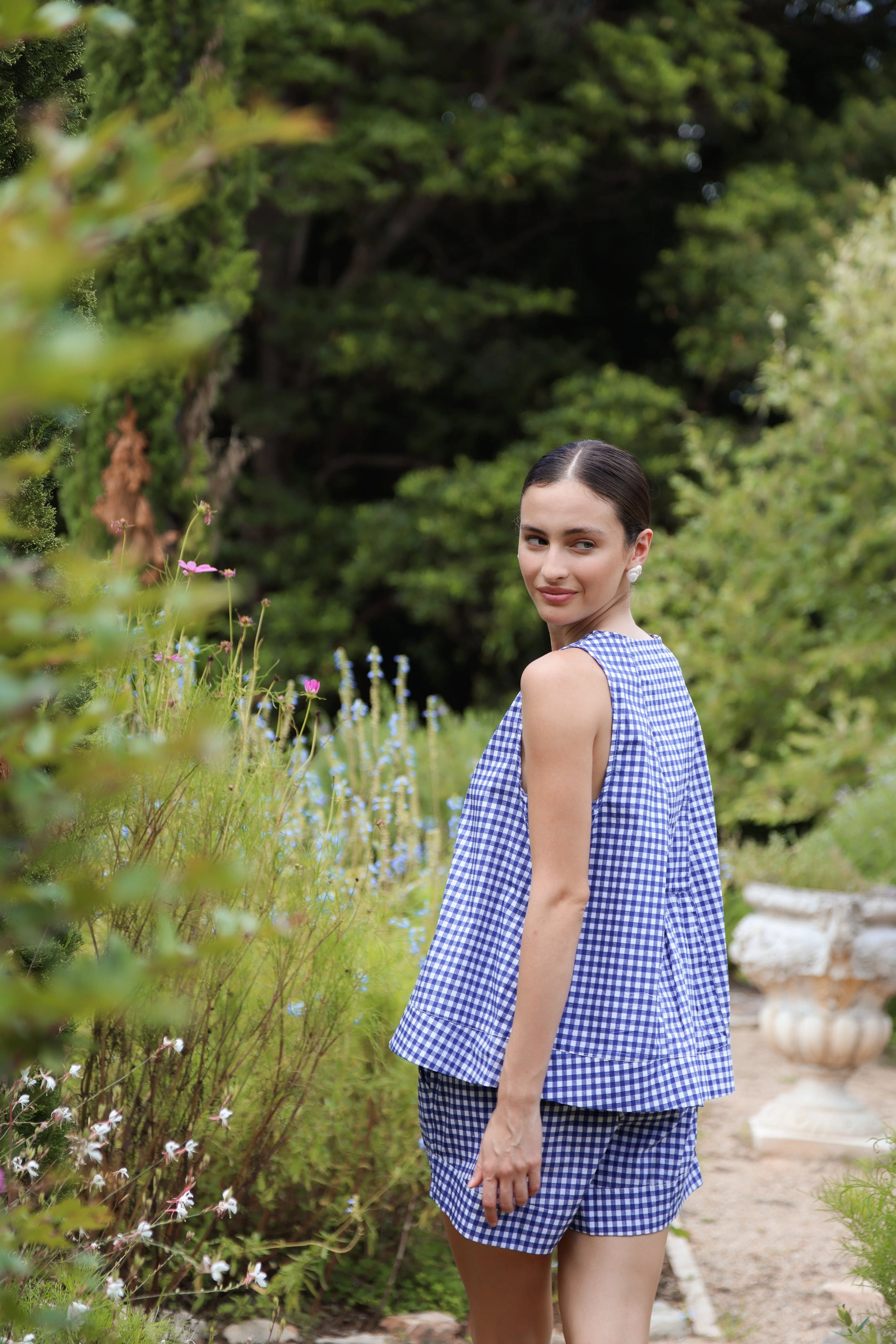 Andy Lounge Set - Gingham - Navy