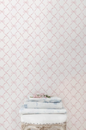 Baby Bow Faded Primrose Standard Wallpaper