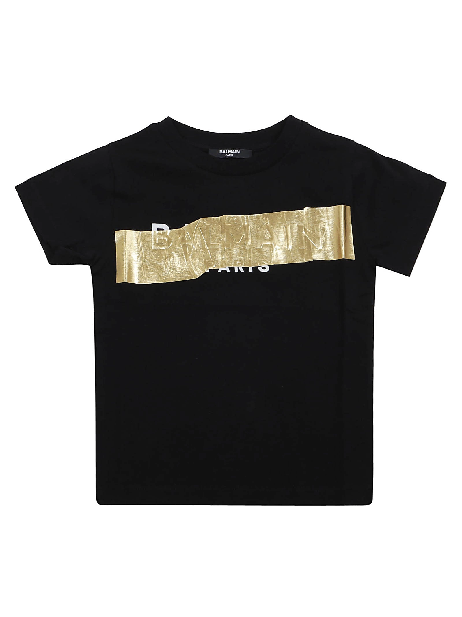 Balmain Kids Logo Printed Crewneck T-Shirt