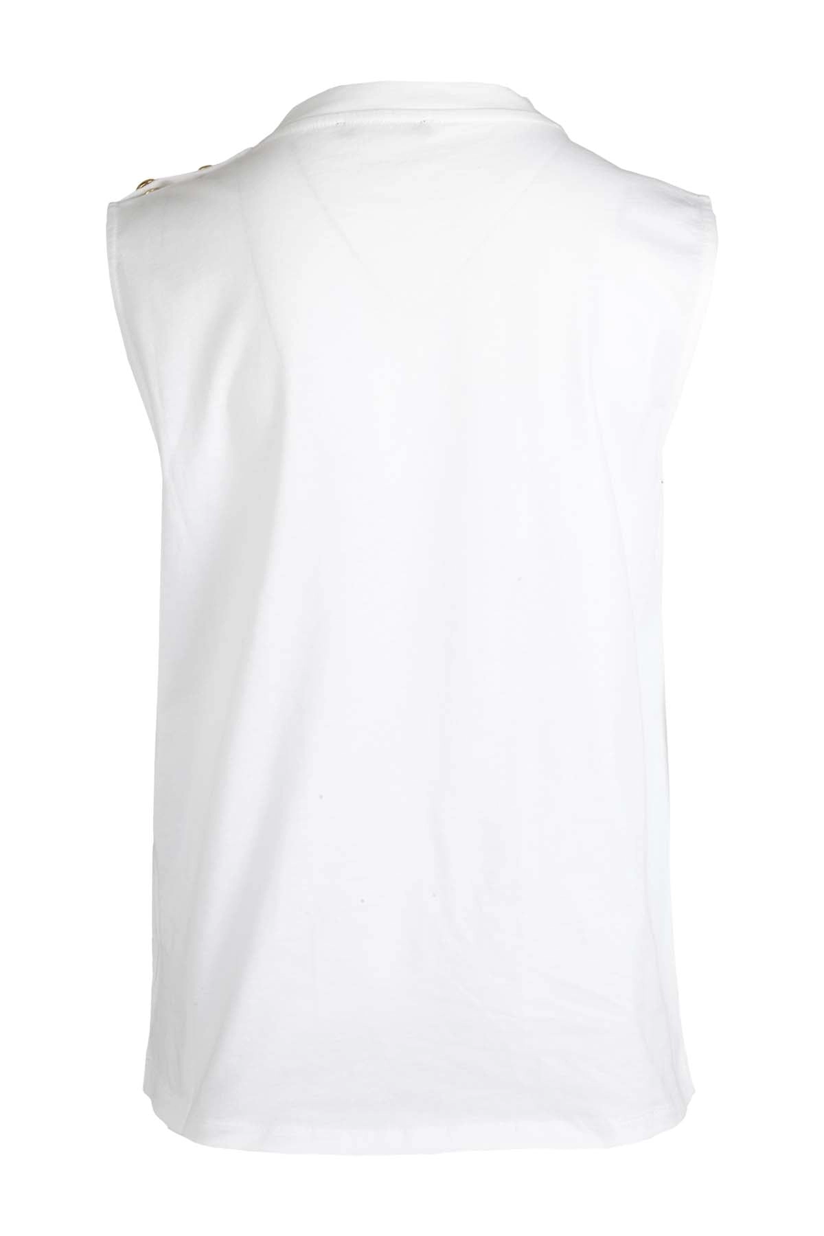 Balmain Kids Logo Printed Sleeveless Top