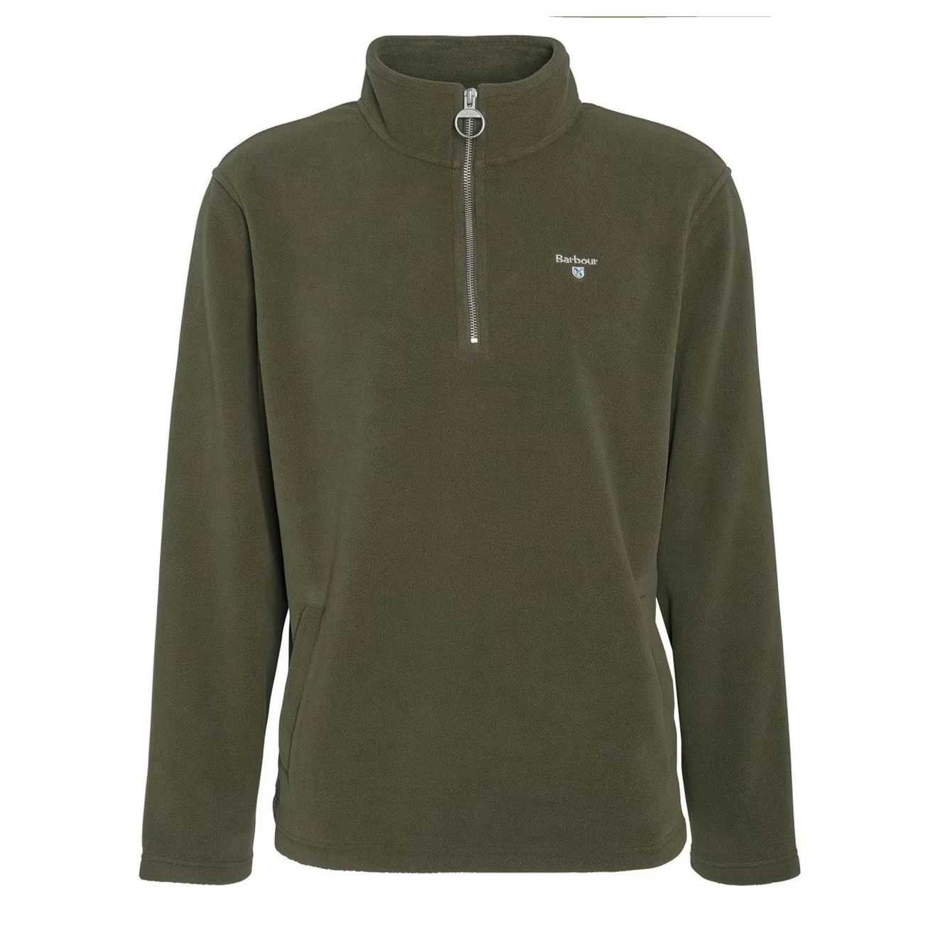 Barbour Essentials Half Zip Fleece Mid Olive