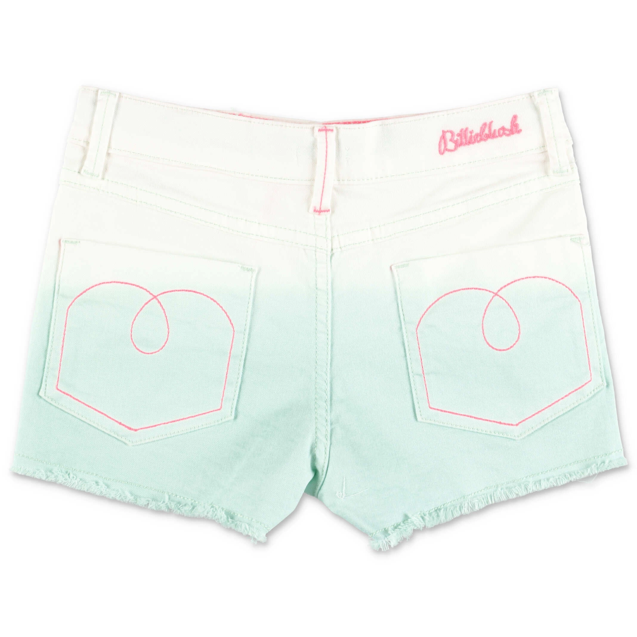 Billieblush Heart Patch Two-Tone Denim Shorts