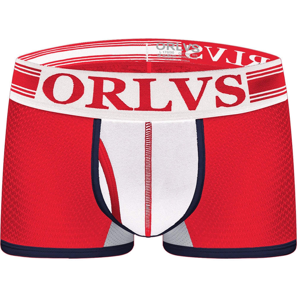 Breathable mesh men's boxer briefs men's 3 color shorts