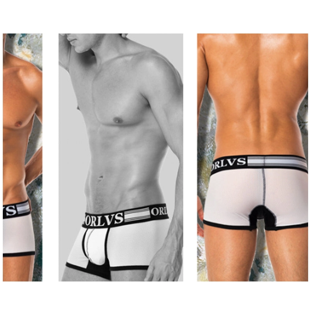 Breathable mesh men's boxer briefs men's 3 color shorts