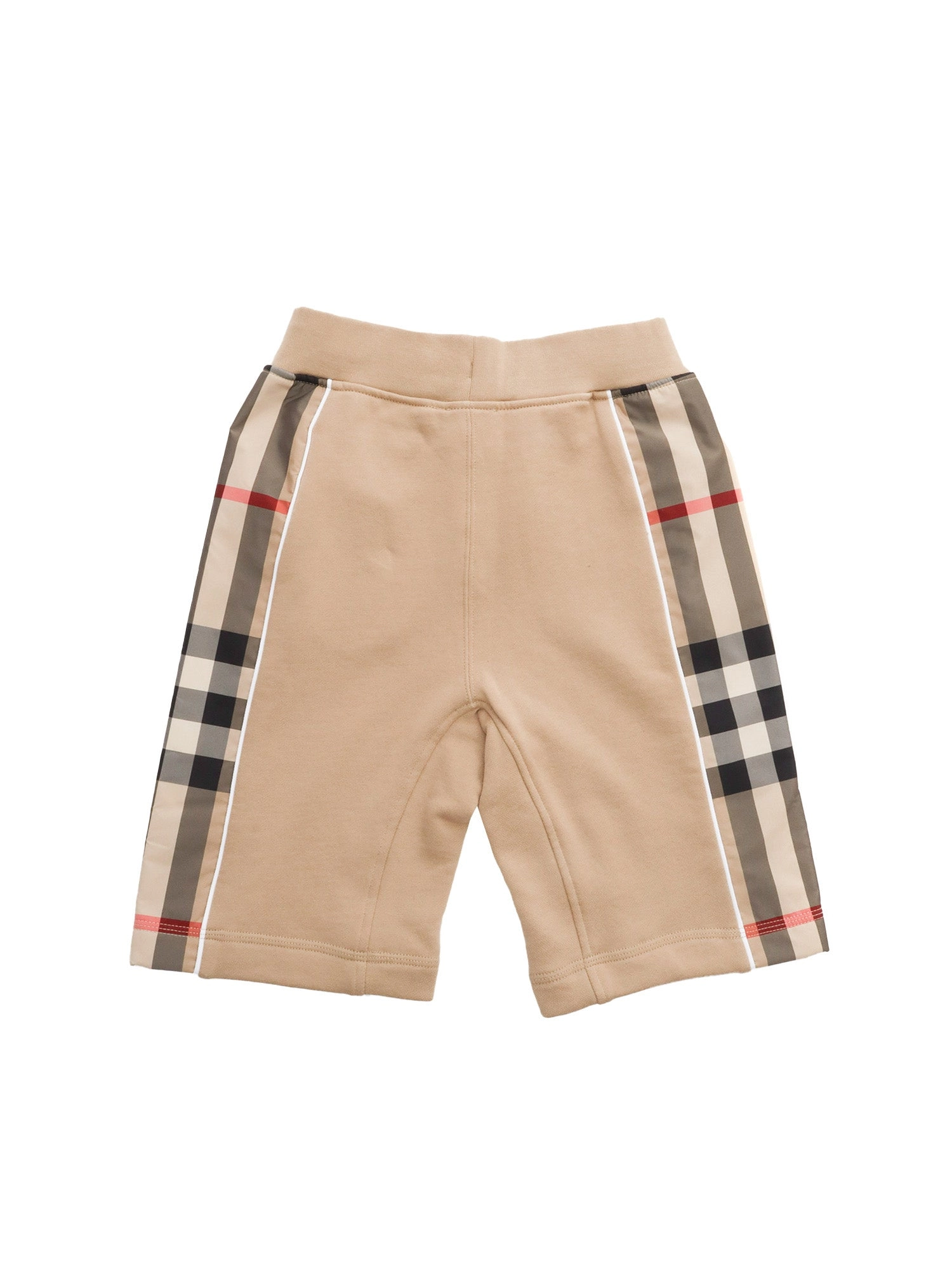 Burberry Kids Check Panelled Straight Leg Track Shorts