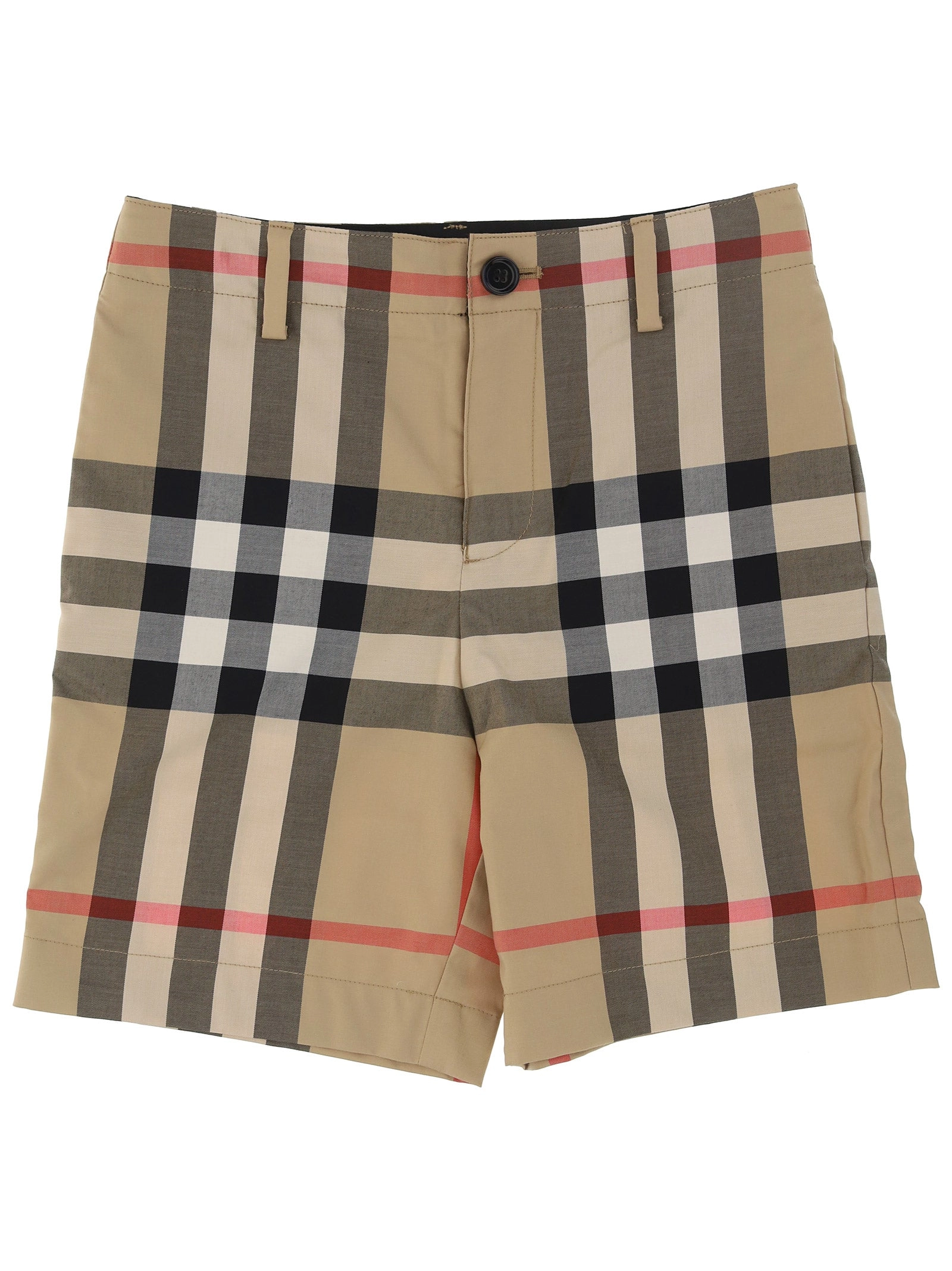 Burberry Kids Check Print Tailored Shorts
