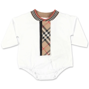 Burberry Kids Vintage Check Trim Bodysuit