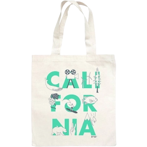 California Font Grocery Tote