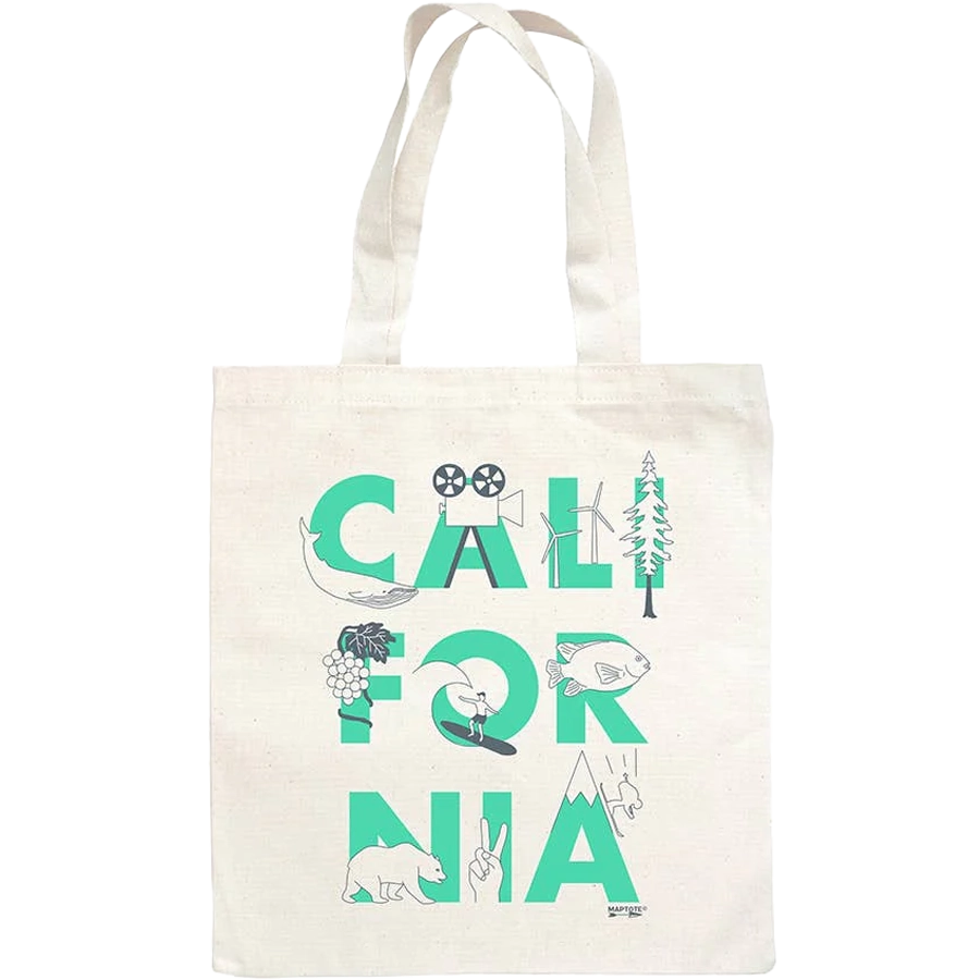 California Font Grocery Tote