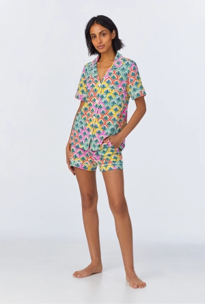 Camilla Short Sleeve Classic Shorty Stretch Jersey PJ Set