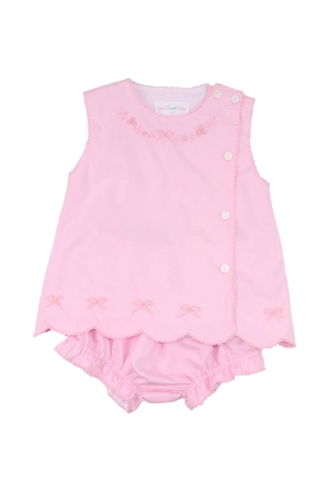 Cecil & Lou Baby Hand Embroidered Bow Diaper Set