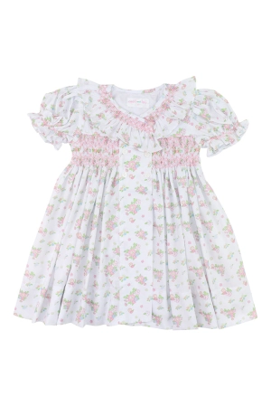 Cecil & Lou Girls & Toddler Pink Smocked Floral Bouquet Dress