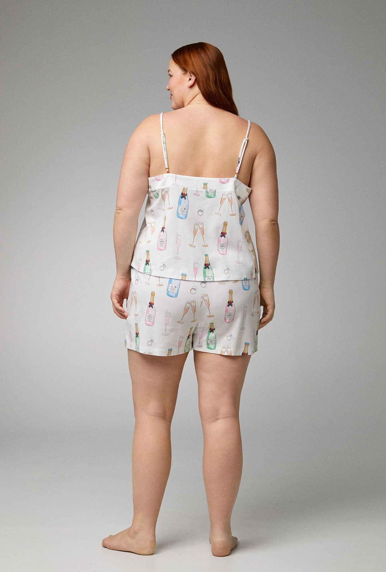 Champagne Wedding Cami Stretch Jersey Shorty PJ Set