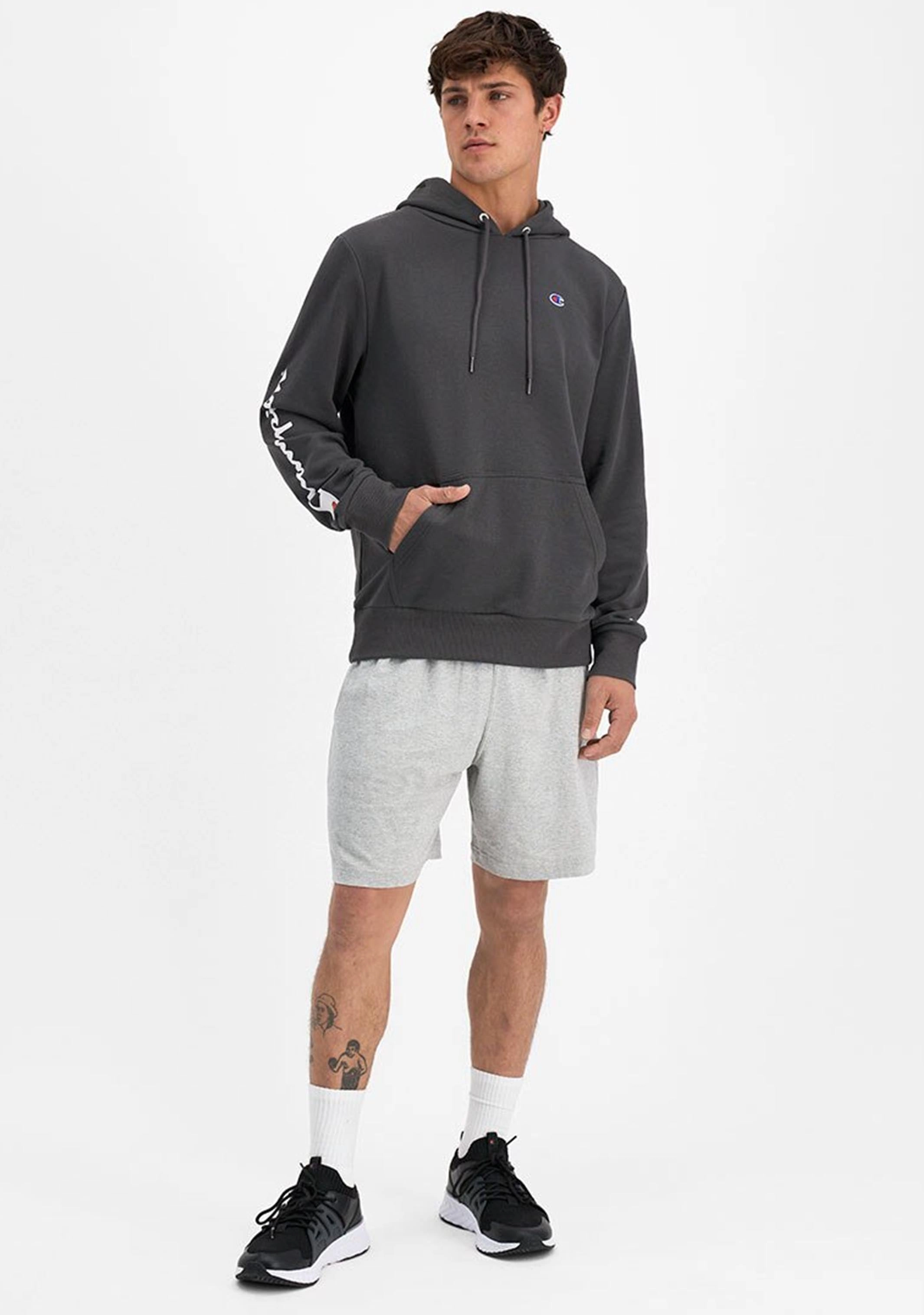 Champion Mens French Terry Script Hoodie