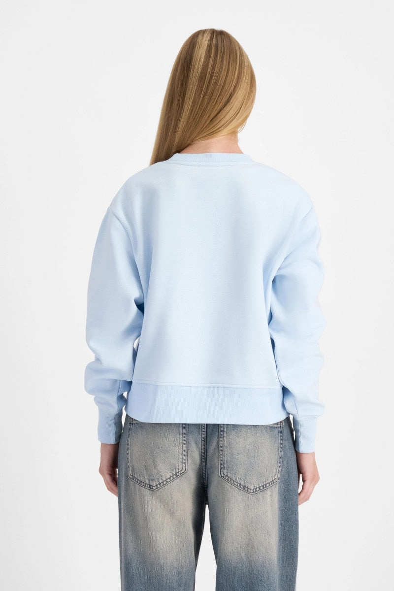 CHAMPION WOMEN'S GRAPHIC CREW BLUE SWEATSHIRT