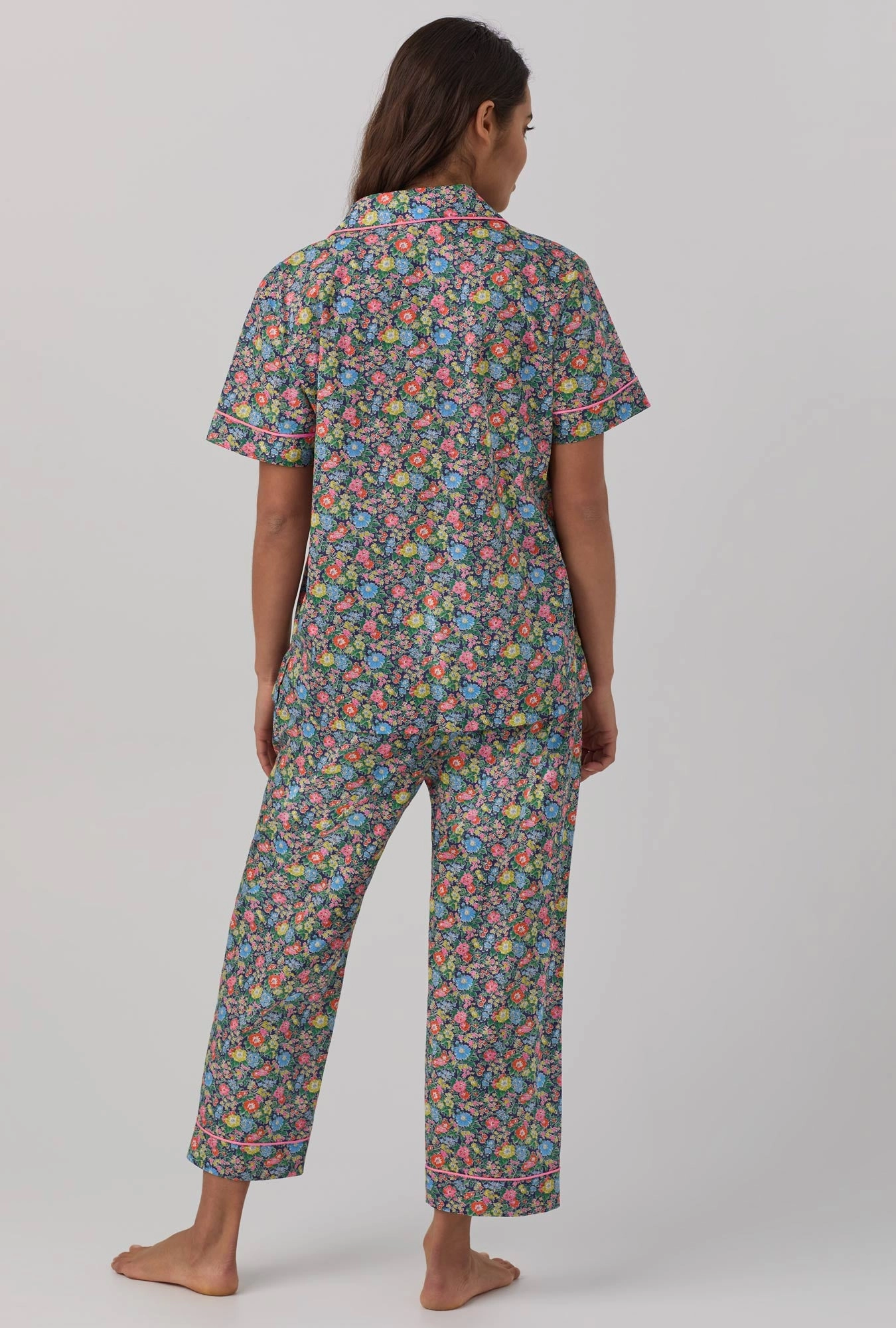 Clare Rich Short Sleeve Classic Woven Tana Lawn® Cropped PJ Set Made with Liberty Fabrics