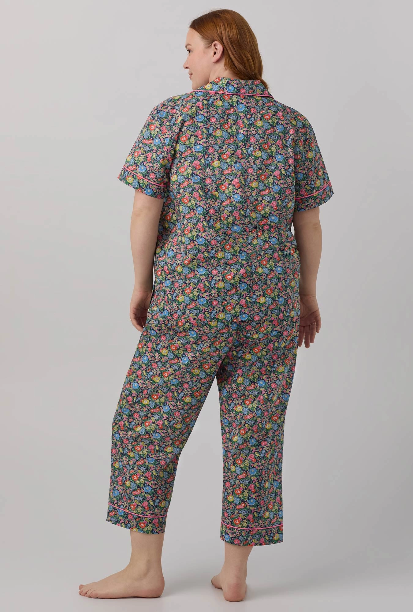 Clare Rich Short Sleeve Classic Woven Tana Lawn® Cropped PJ Set Made with Liberty Fabrics