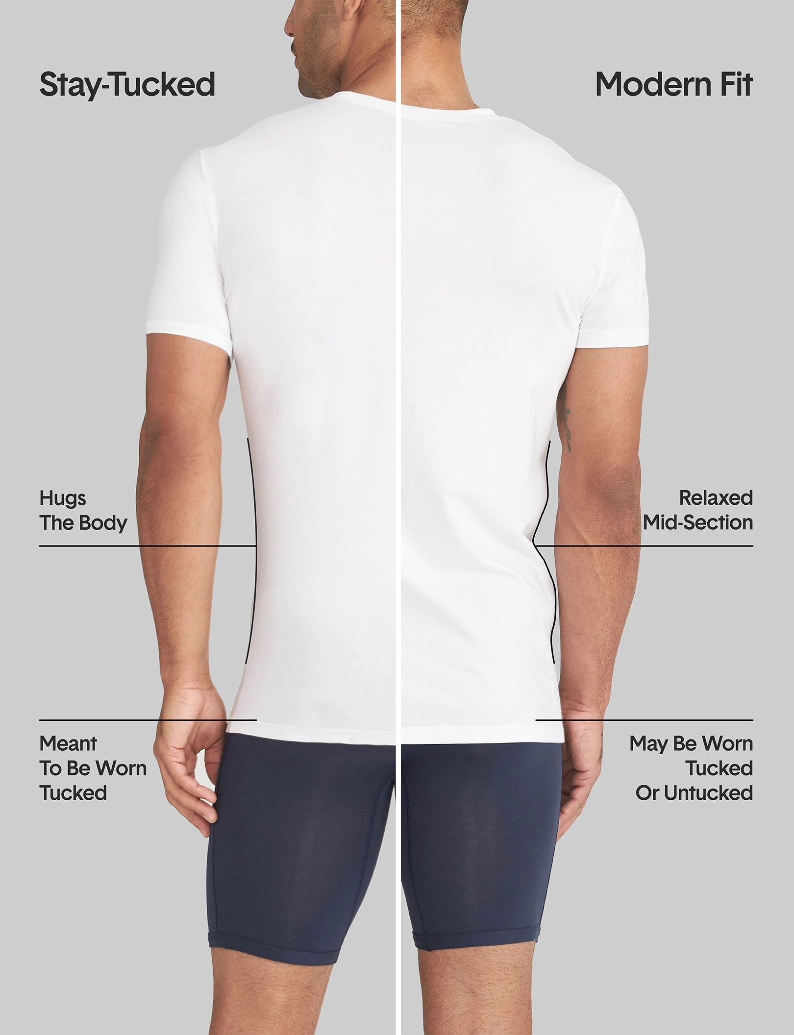 Cool Cotton High V-Neck Stay-Tucked Undershirt