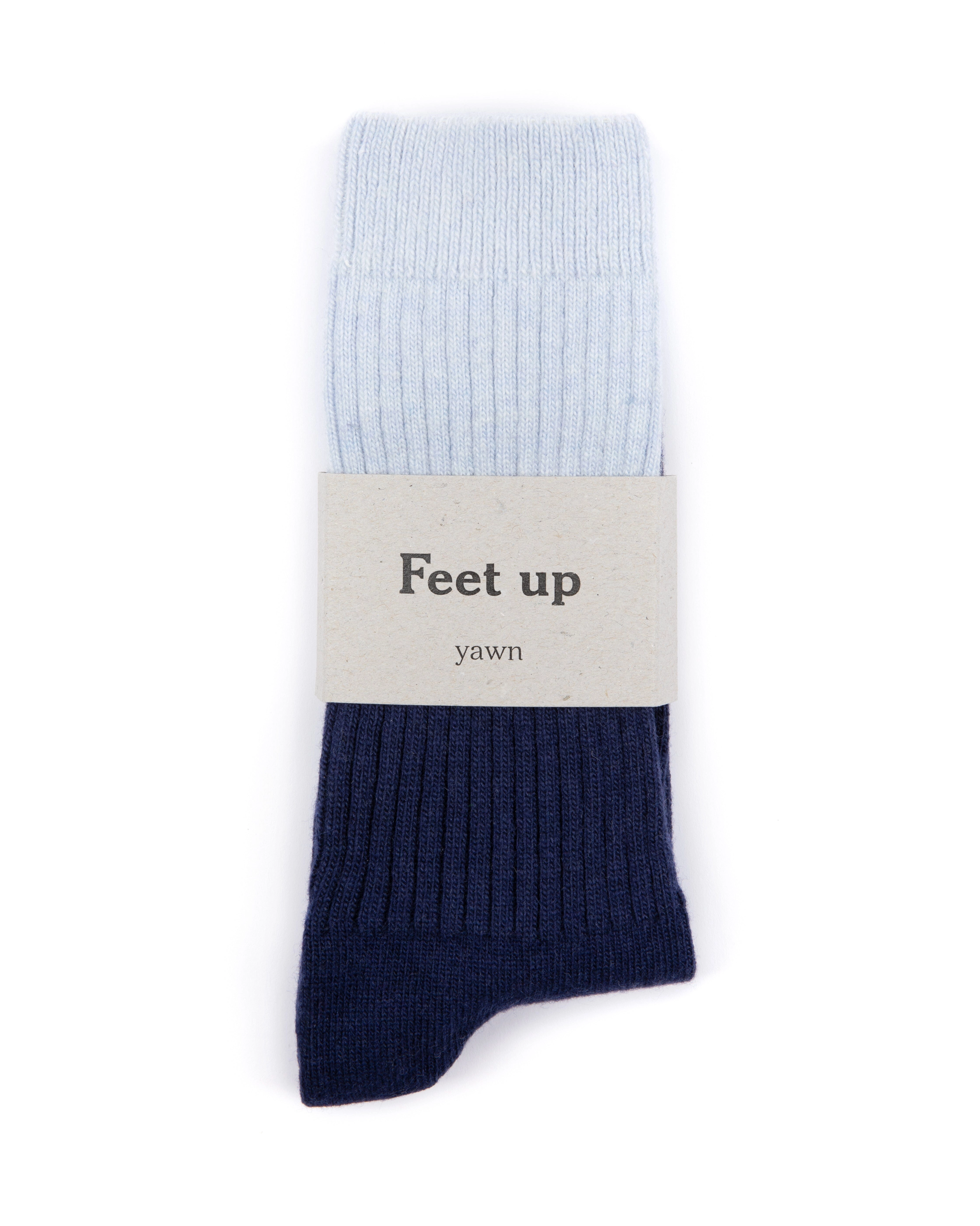 Cosy Bed Socks Blue & Navy