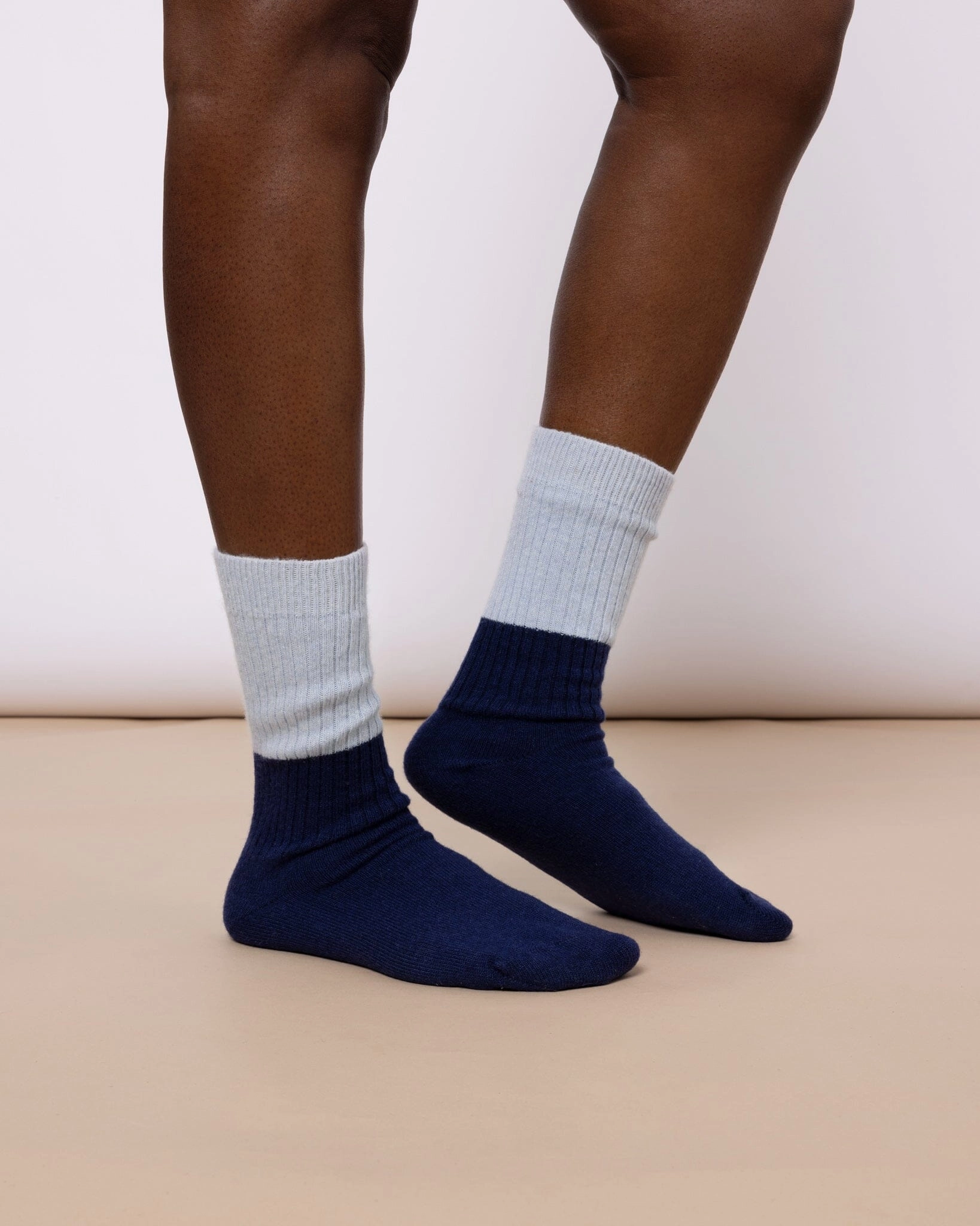 Cosy Bed Socks Blue & Navy
