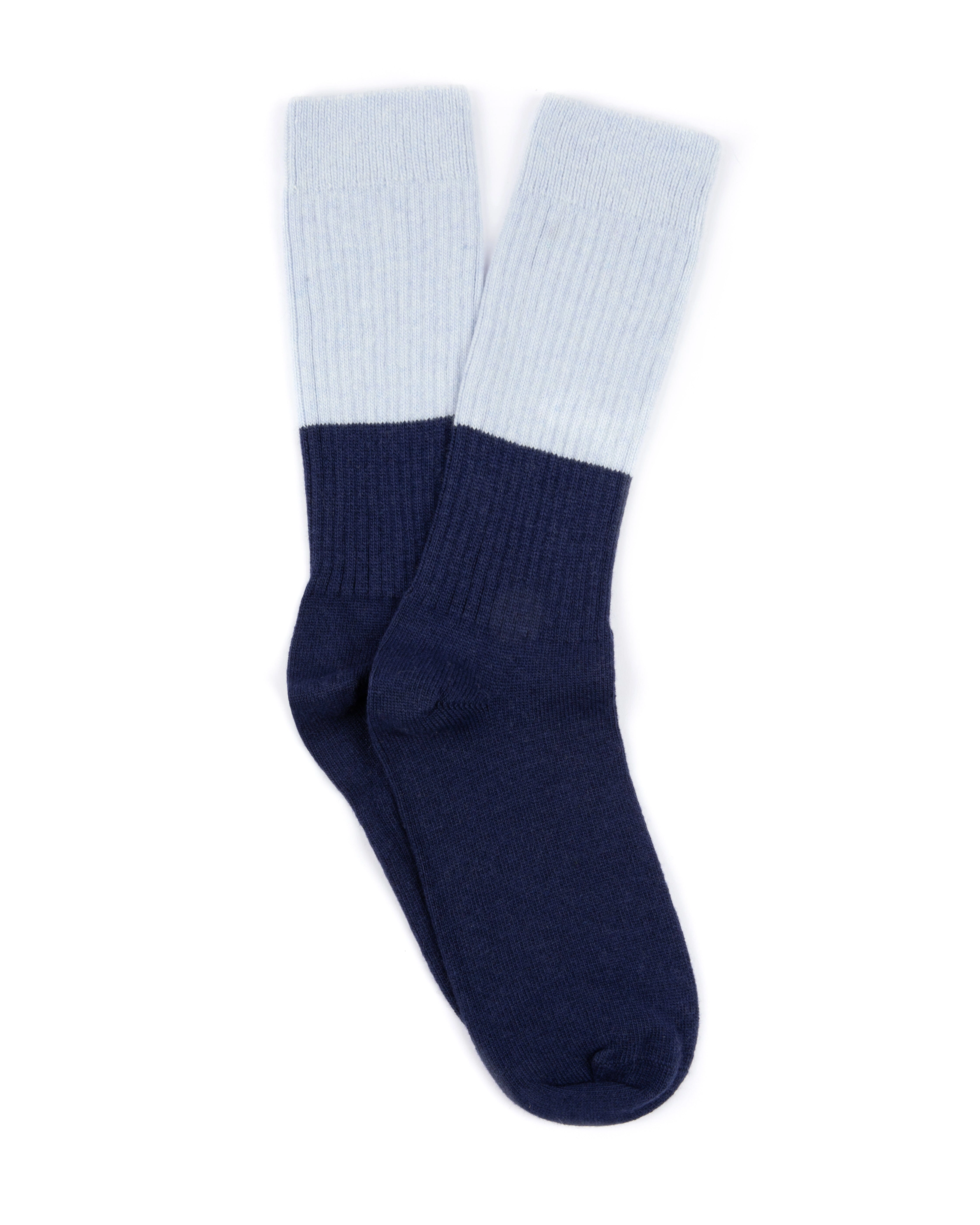 Cosy Bed Socks Blue & Navy