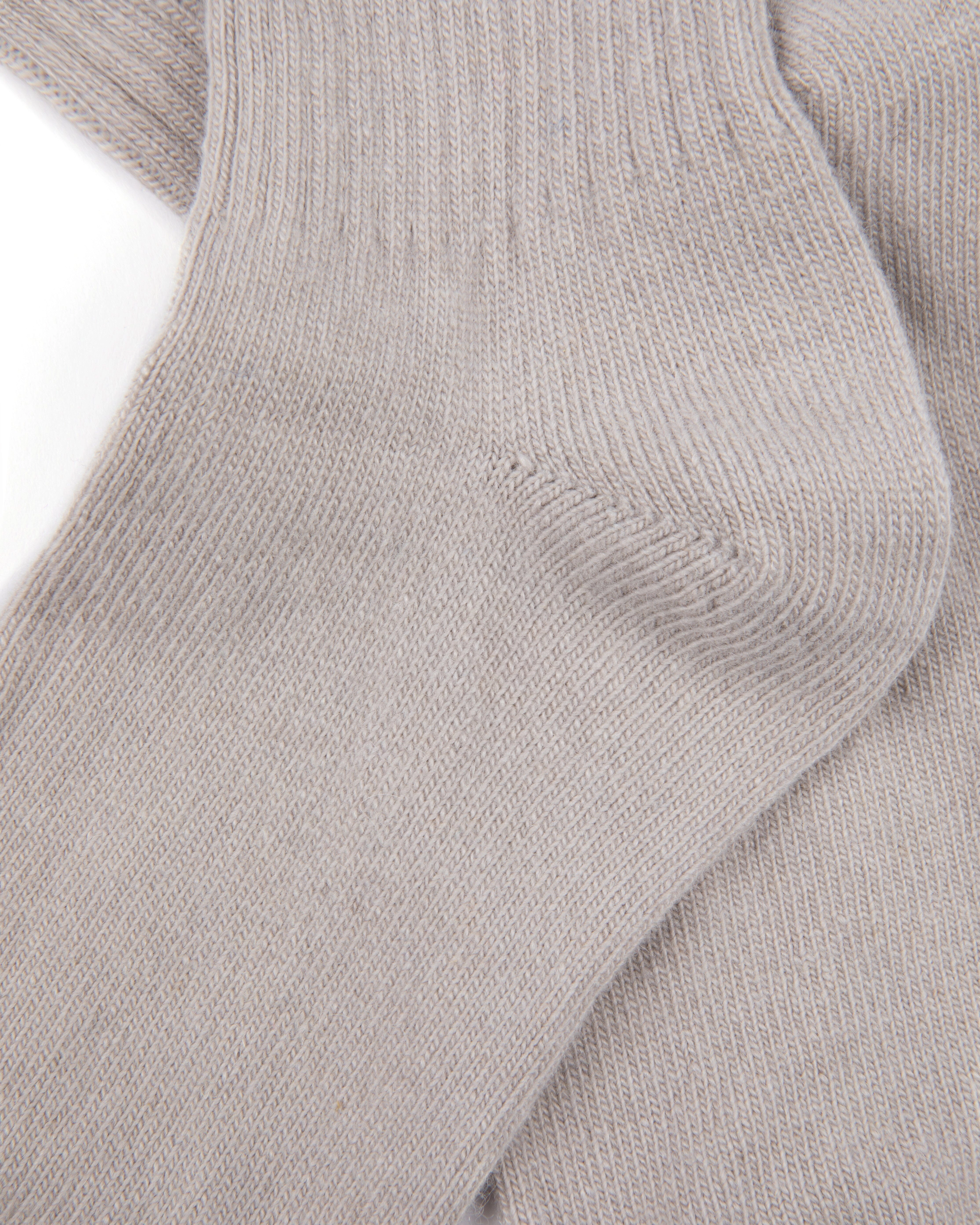 Cosy Bed Socks Cream & Grey