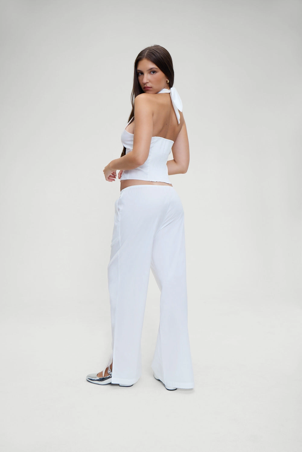 Cottage Halter  Top - White
