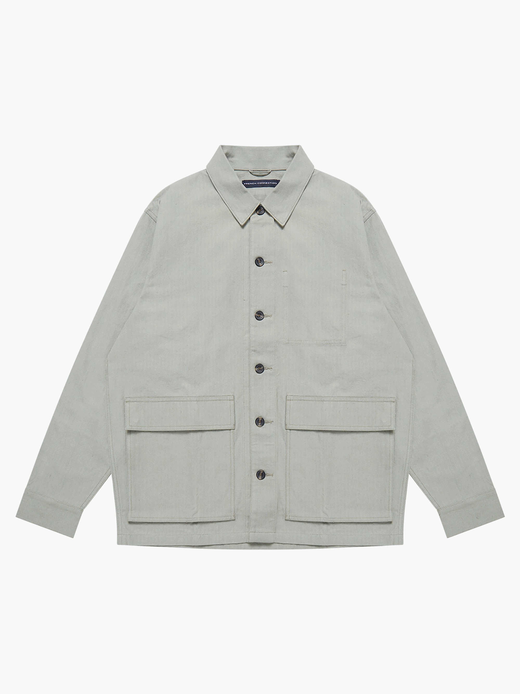 Cotton Herringbone Chore Overshirt