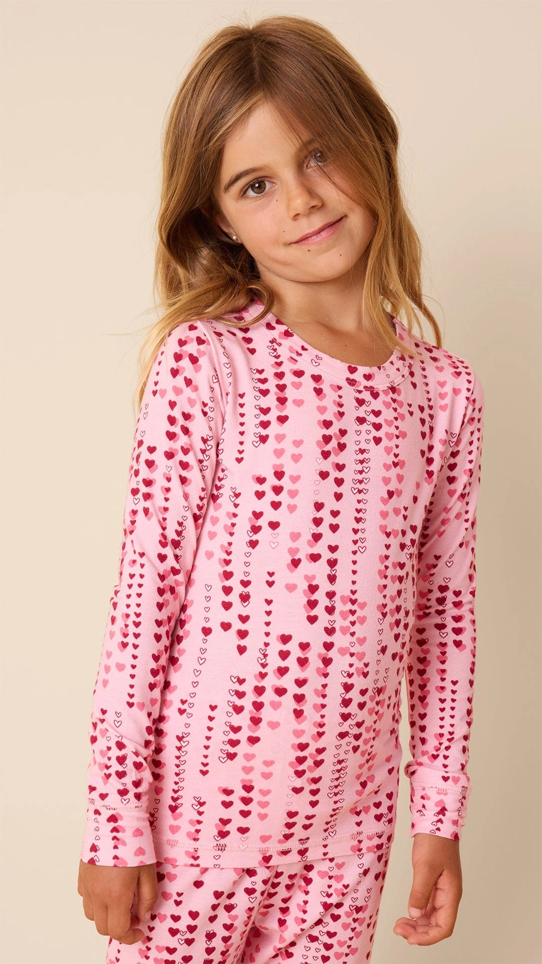 Dreamy Hearts Pima Knit Kids Pajama