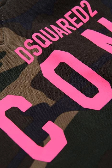Dsquared2 Kids Camouflage Logo Printed Hoodie Dress