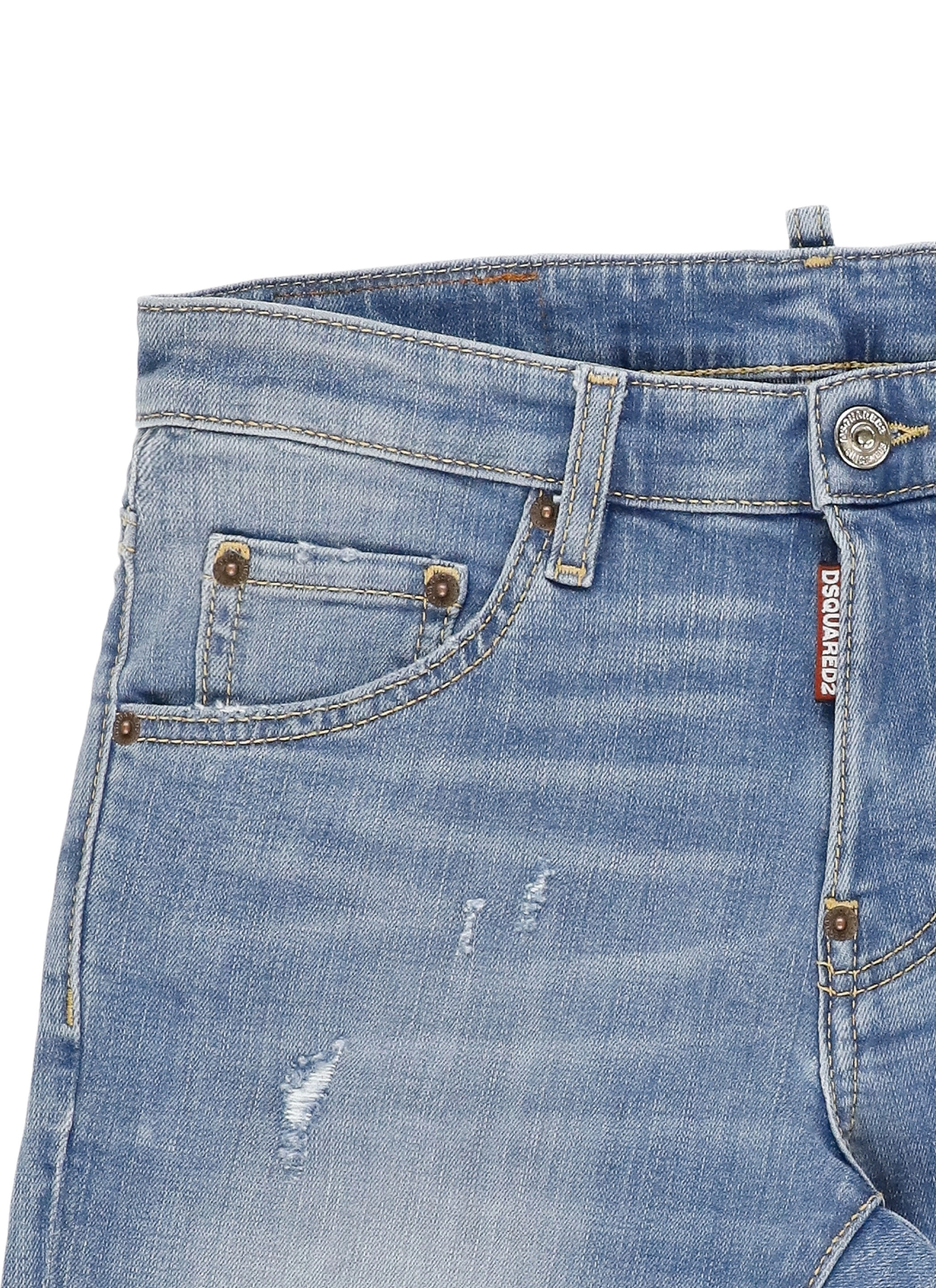 Dsquared2 Kids Distressed Denim Shorts