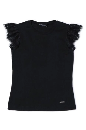 Dsquared2 Kids Lace-Detailed Crewneck T-Shirt