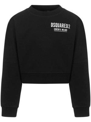 Dsquared2 Kids Logo Printed Crewneck Sweatshirt