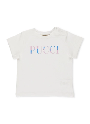 Emilio Pucci Junior Logo Printed Crewneck T-Shirt