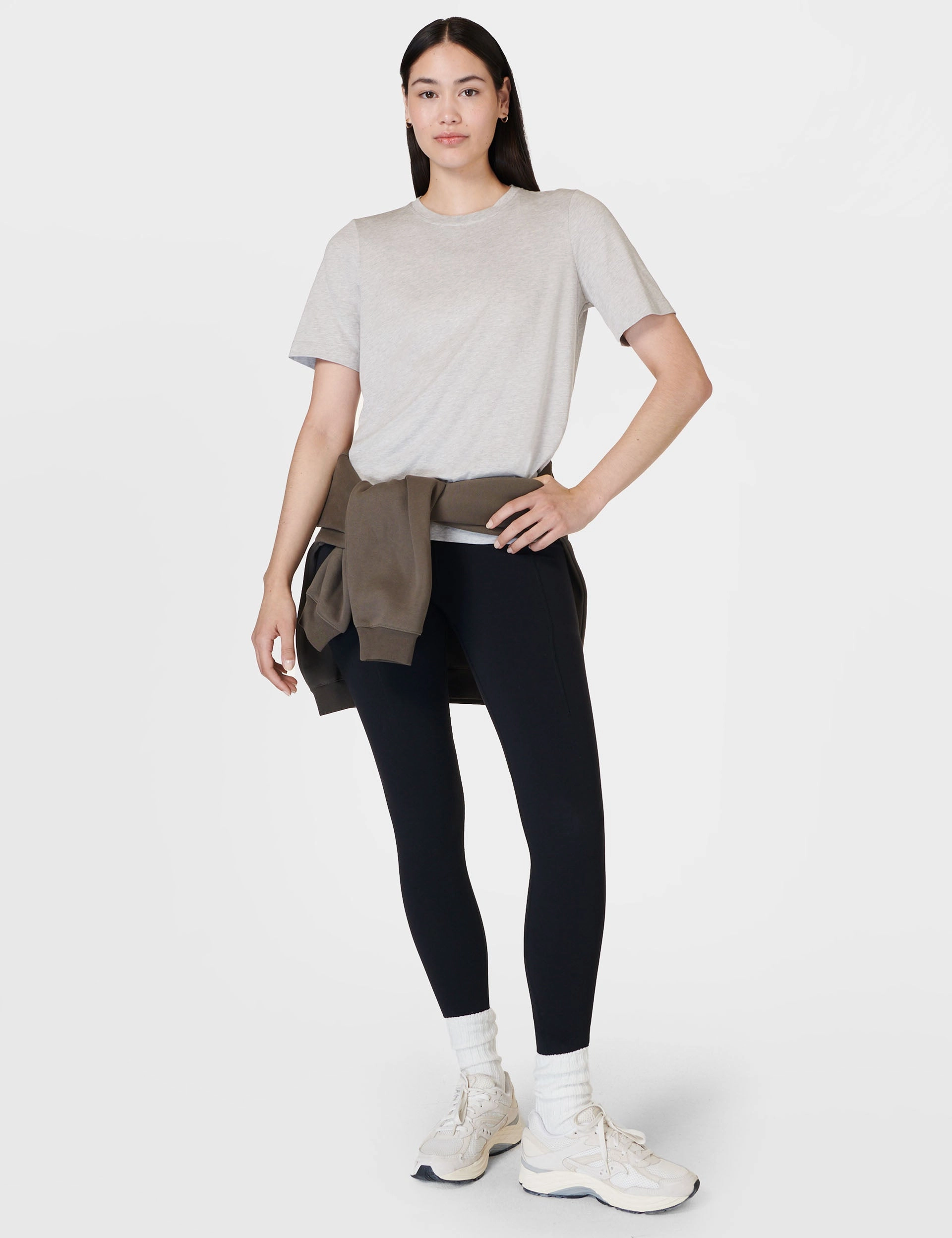 Essential Crew Neck T-Shirt - Light Grey Marl