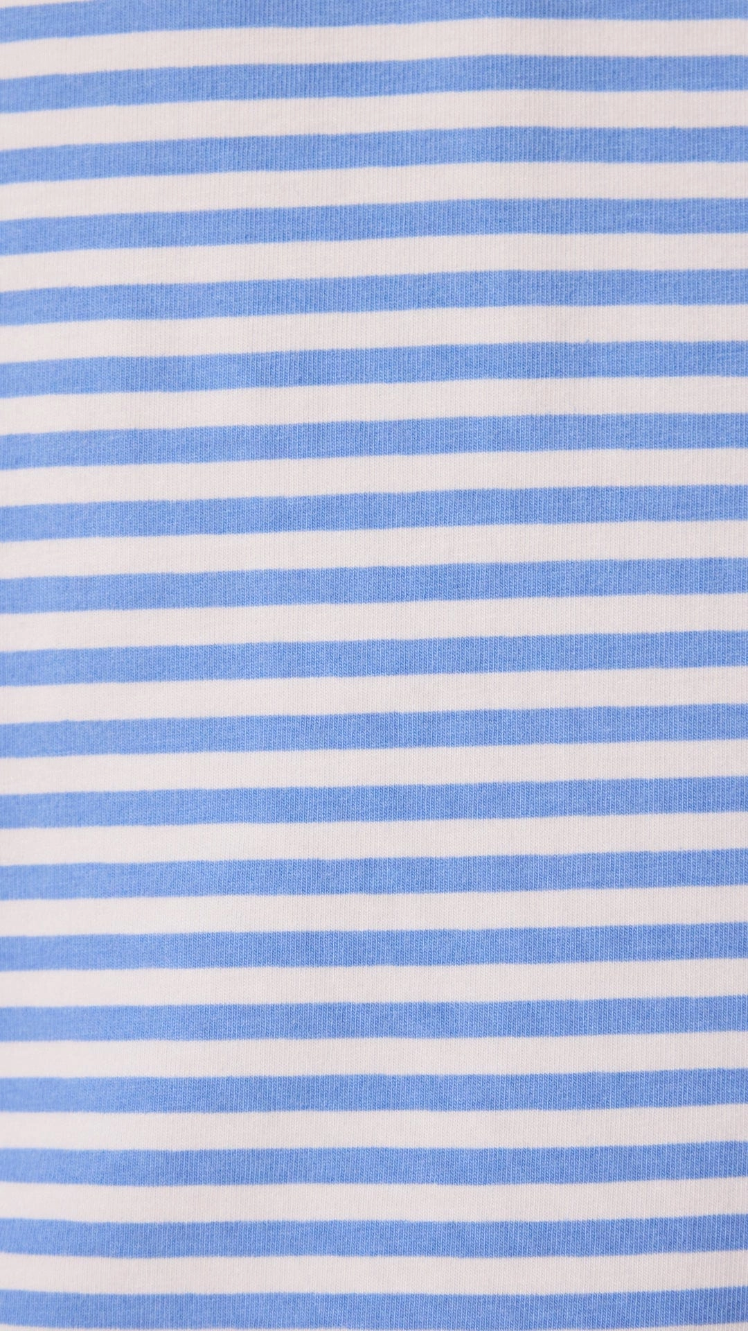 Essential Stripe Pima Knit Short-Sleeved Simple Set - Provence