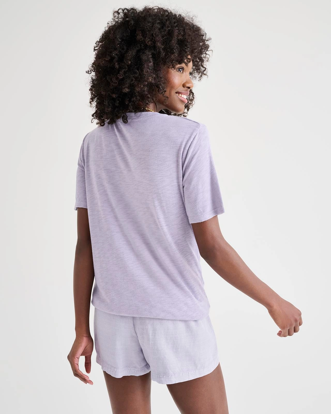 Everly Slub V-Neck Tee